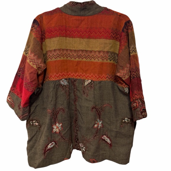 Soft Surroundings Izmir Tapestry Patchwork Boho Cardigan Jacket - Size 2X - Picture 5 of 7